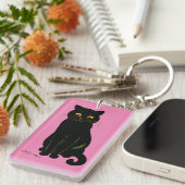 Schwarze Katze, Louis Wain Schlüsselanhänger (Vorderseite rechts)