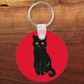 Schwarze Katze, Louis Wain Schlüsselanhänger (Vorderseite)