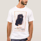 Schwarze Katze, Louis Wain T-Shirt (Vorderseite)