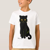 Schwarze Katze, Louis Wain T-Shirt (Vorderseite)