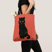 Schwarze Katze, Louis Wain Tasche (Von Nahem)
