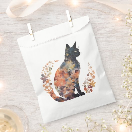 Schwarze Katze Lover Kostüme Flora Blume Beängstig Geschenktütchen (Ausgeschnitten)