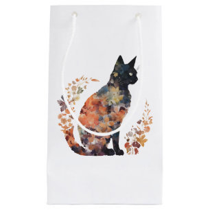 Schwarze Katze Lover Kostüme Flora Blume Beängstig Kleine Geschenktüte