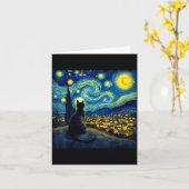 Schwarze Katze Lustige Katzenliebhaber Mutter Dadd Karte (Gelbe Blume)