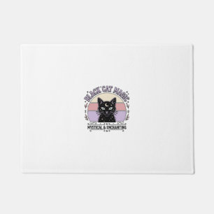 Schwarze Katze Magie Katze Schwarze Katze Vintage  Fußmatte