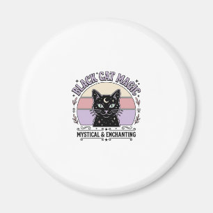 Schwarze Katze Magische Katze Schwarze Katze Vinta Magnet