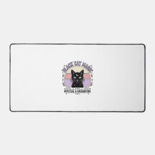 Schwarze Katze Magische Katze Schwarze Katze Vinta Schreibtischunterlage