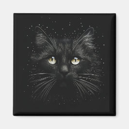 Schwarze Katze Magnet