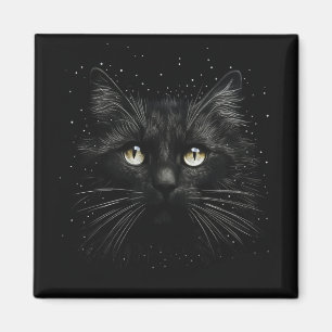 Schwarze Katze Magnet