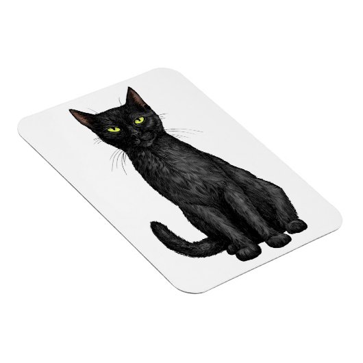 Schwarze Katze Magnet (Rechte Seite)
