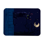 Schwarze Katze Magnet (Horizontal)