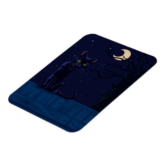 Schwarze Katze Magnet (Linke Seite)