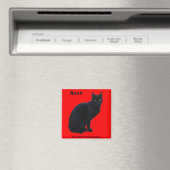 Schwarze Katze Magnet (In Situ (Geschirrspüler))