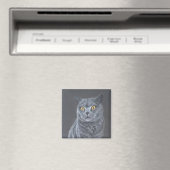 Schwarze Katze Magnet (In Situ (Geschirrspüler))