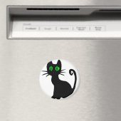 Schwarze Katze Magnet (In Situ (Geschirrspüler))