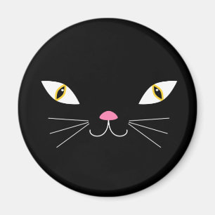 Schwarze Katze Magnet