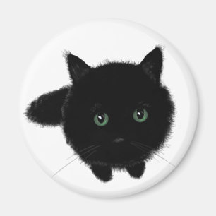 Schwarze Katze Magnet