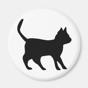 Schwarze Katze Magnet