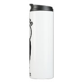 Schwarze Katze Mama Retro Vintage Mutter Katze Thermosbecher (Nach rechts gedreht)