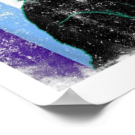 Schwarze Katze männliche LGBT LGBTQ Gay MLM Pride Poster (Ecke)