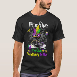 Schwarze Katze Mardi Gras Es ist in Ordnung Mir ge T-Shirt