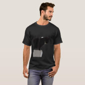 Schwarze Katze Meme witziges Kätzchen T-Shirt (Vorne ganz)