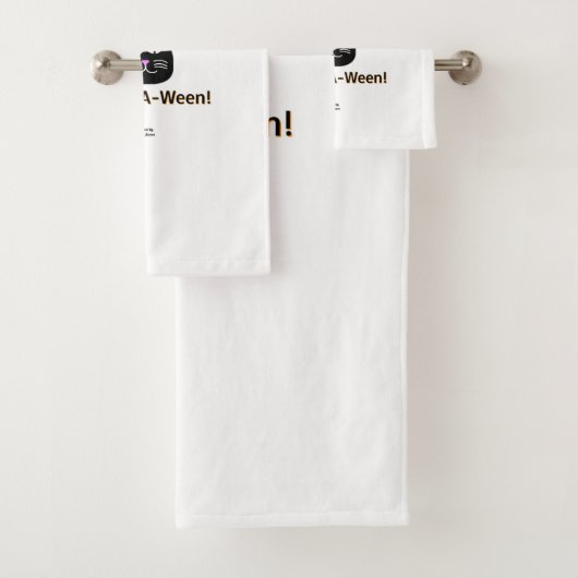 Schwarze Katze Meow-A Weekend Badetuch Set (Insitu)