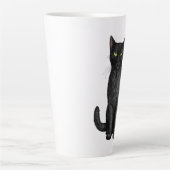 Schwarze Katze Milchtasse (Vorderseite)