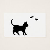 Schwarze Katze mit Bat (Rückseite)