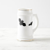 Schwarze Katze mit Bat Bierglas (VorderseiteRechts)