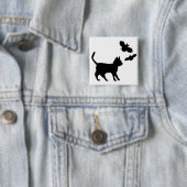 Schwarze Katze mit Bat Button (Beispiel)
