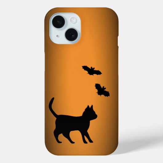 Schwarze Katze mit Bat Case-Mate iPhone Hülle (Rückseite)