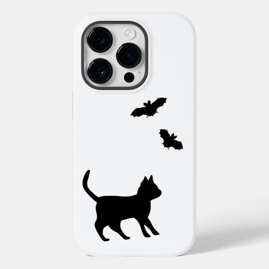 Schwarze Katze mit Bat Case-Mate iPhone Hülle (Rückseite)