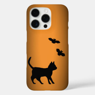 Schwarze Katze mit Bat iPhone 16 Pro Hülle
