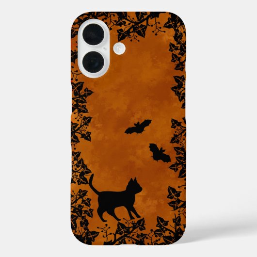 Schwarze Katze mit Bat Case-Mate iPhone Hülle (Rückseite)