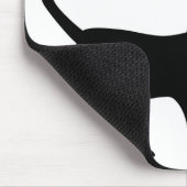 Schwarze Katze mit Bat Mousepad (Ecke)