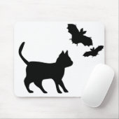 Schwarze Katze mit Bat Mousepad (Mit Mouse)