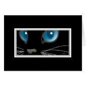 Schwarze Katze mit blauen Augen (Vorderseite (Horizontal))