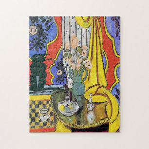 Schwarze Katze mit Blume Puzzle
