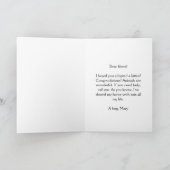 Schwarze Katze mit Blume und portugiesischer Auspr Karte (Innenseite)