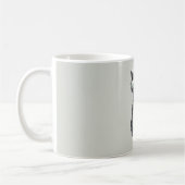 Schwarze Katze mit Brille Kaffeetasse (Links)