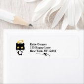 Schwarze Katze mit einem Golden Halo Niedlichen Ca (Insitu)