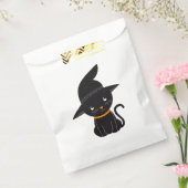 Schwarze Katze mit einem Hexenhut Halloween Geschenktütchen (Versiegelt)