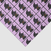 Schwarze Katze mit einem Hexenhut Halloween Seidenpapier (Ausschnitt)