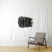 Schwarze Katze mit einer Kronen-DIgital-Kunst Wandteppich (Beispiel (Horizontal))
