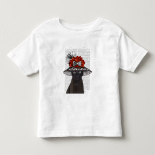 Schwarze Katze mit Fabelhut Kleinkind T-shirt