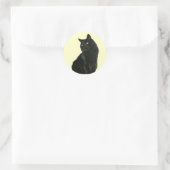 Schwarze Katze mit Golden Eyes Aufkleber (Tasche)