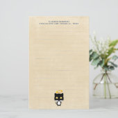 Schwarze Katze mit Golden Halo Niedlich Angel Pers Briefpapier (Stehend Vorderseite)