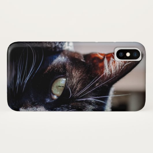 Schwarze Katze mit grüne Augen iPhone Fall Case-Mate iPhone Hülle (Rückseite (Horizontal))
