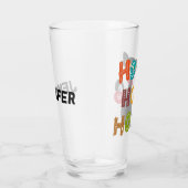 Schwarze Katze mit Ho Ho Ho Textdesign Glas (Rechts)